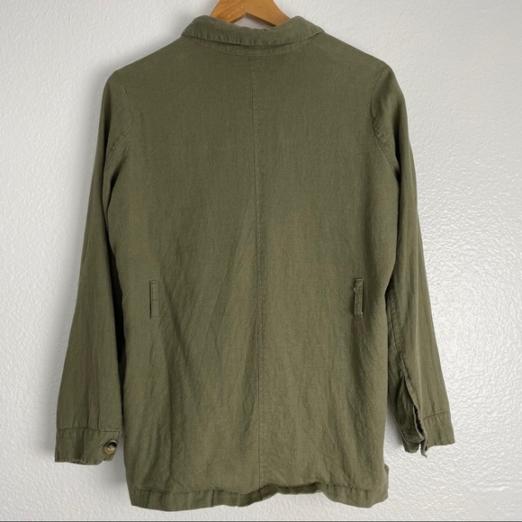 JUSTFAB Army Linen Canvas Jacket - Picture 6 of 9